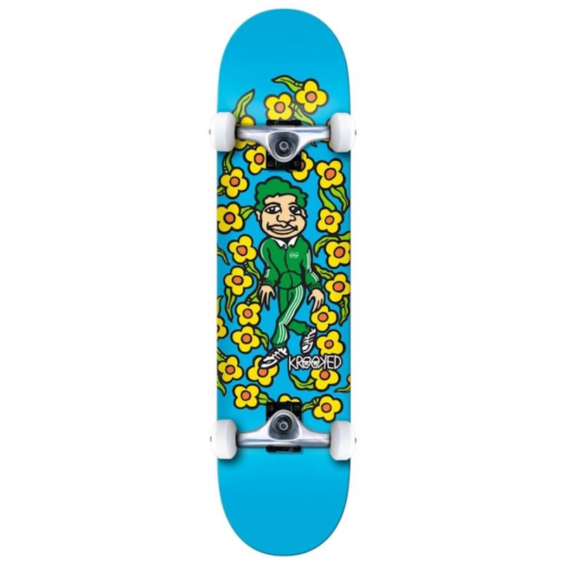 Krooked Skateboards Team Sweatpants Blue Complete Skateboard 8