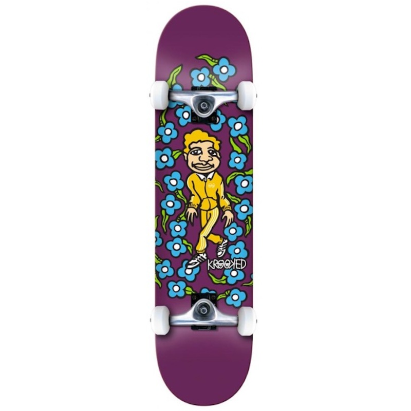 Krooked Skateboards Team Sweatpants Purple Complete Skateboard 7.75