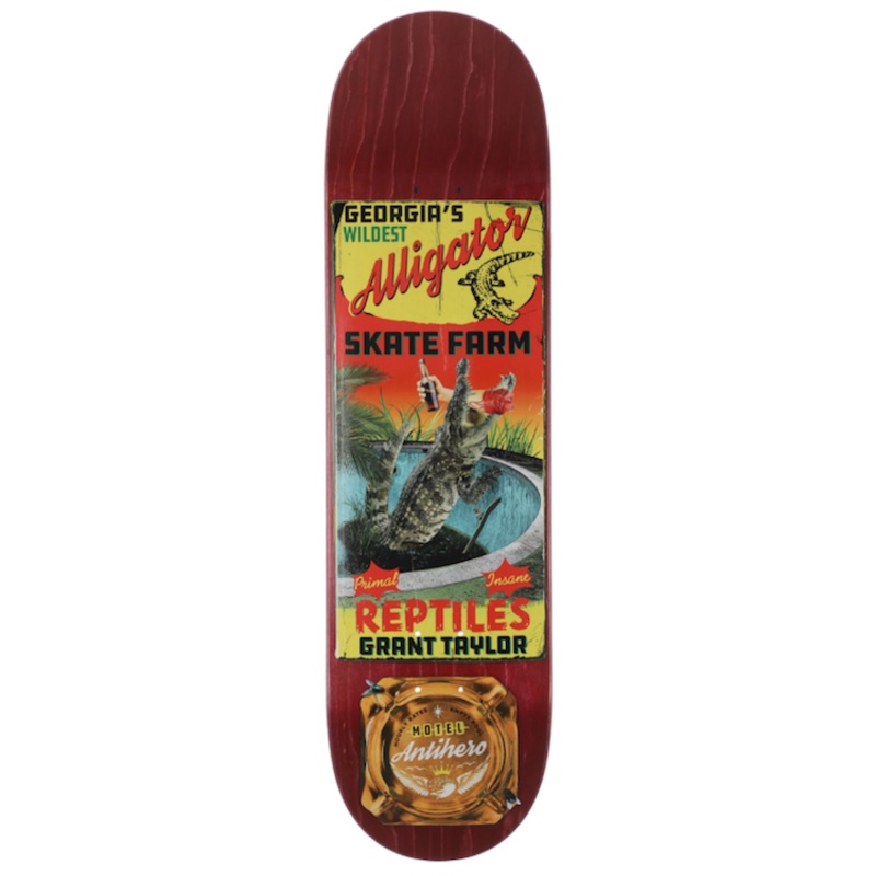 Anti Hero Skateboards Taylor Motel 18 Skateboard Deck 8.62 (Various Woodstains)