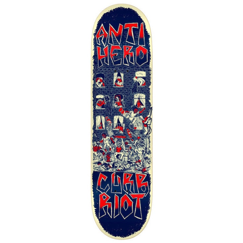Anti Hero Skateboards Team Curb Riot Skateboard Deck 8.5