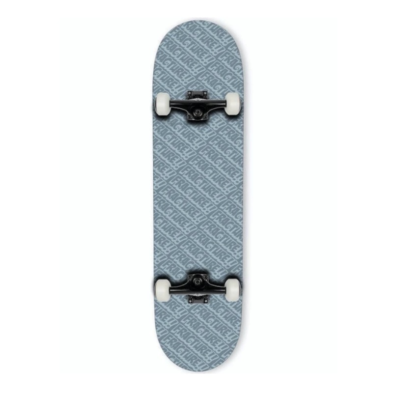 Fracture Skateboards All Over Comic Grey Complete Skateboard 8.25