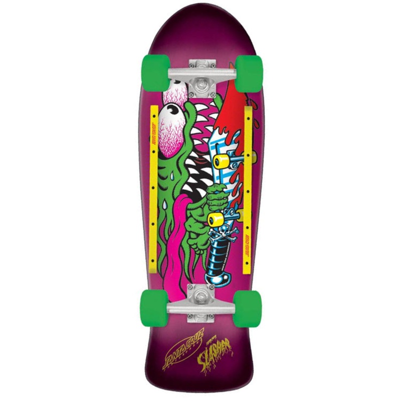 Santa Cruz Slasher 80s Pink Complete Cruiser Skateboard 10.1