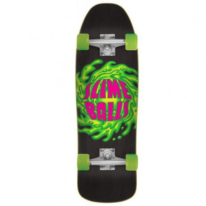 Santa Cruz Slimeballs Logo 80’s Factory Complete Cruiser Skateboard 9.35