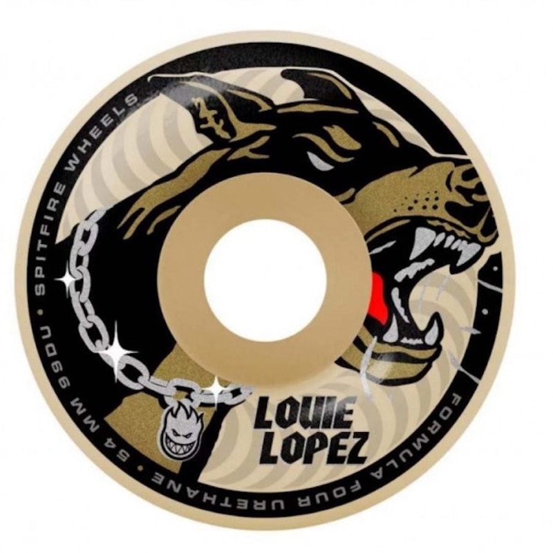 Spitfire Wheels Louie Unchained Classic Formula Four Skateboard Wheels 99a 54mm