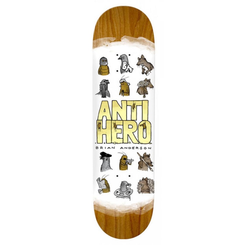 Anti Hero Skateboards B.A. Usual Suspects Skateboard Deck 8.75