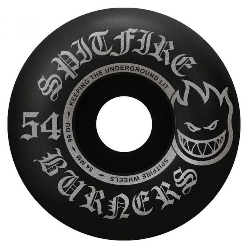 Spitfire Wheels Burners Bighead Black Skateboard Wheels 99a 54mm