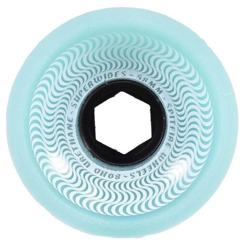 Spitfire Wheels Superwide Seafoam Blue Skateboard Wheels 80HD 58mm