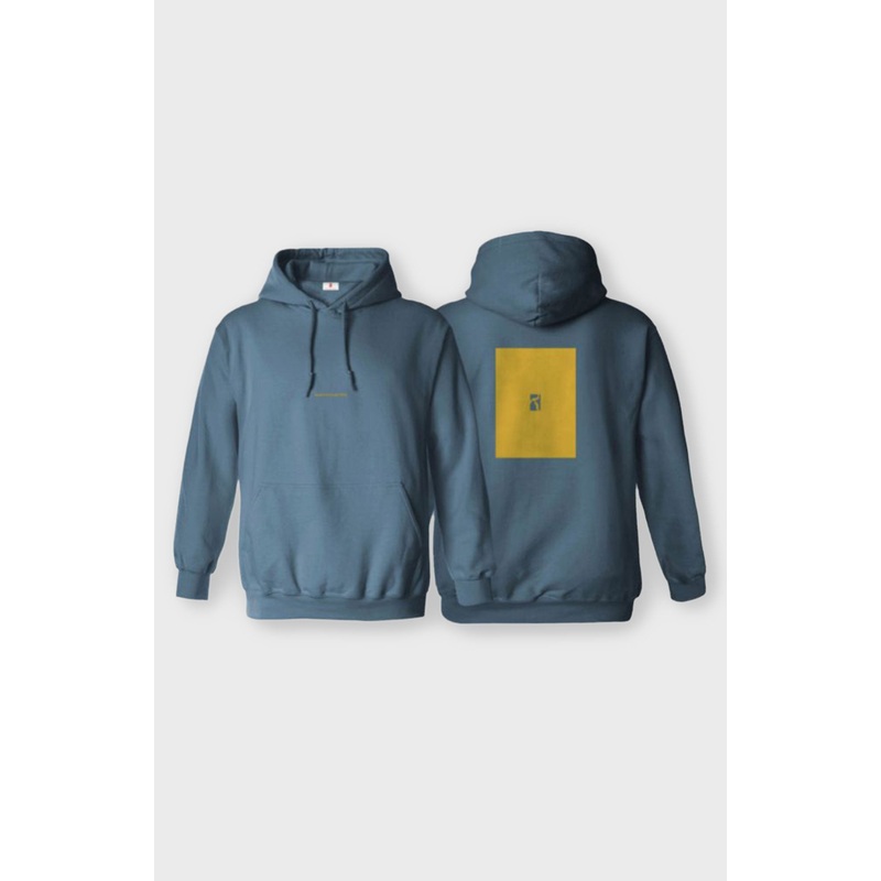 Box Logo Hoodie – Ocean / Yellow