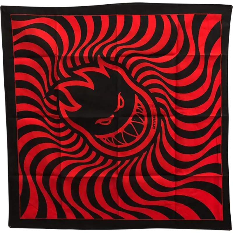 Spitfire Bandana Black With Red Print