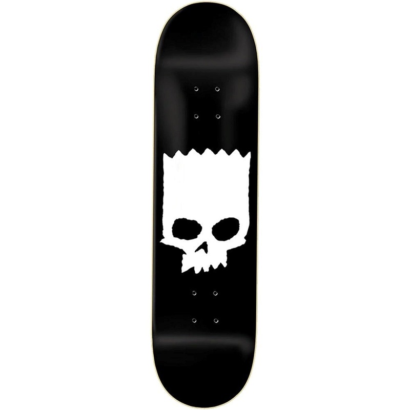 Zero Bart Skull 8.25 Black / White Skateboard Deck