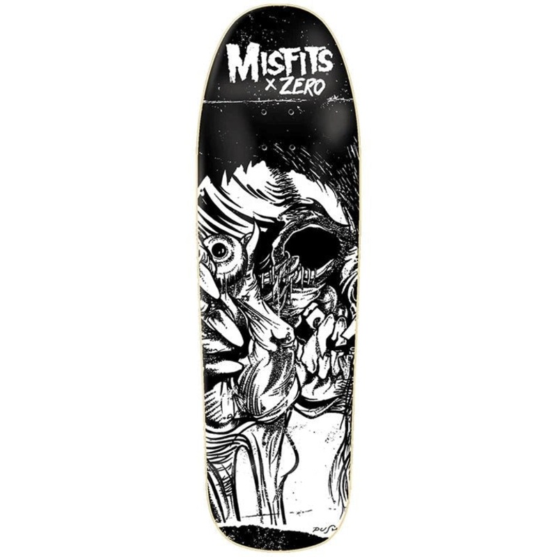 Zero Misfits Evil Eye 9.25 Black / White Skateboard Deck