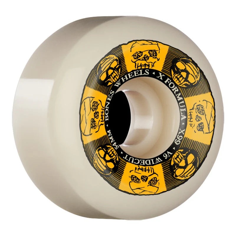 Bones Wheels X-Formula- V6 Wide-Cut 99A – Black & Gold 56mm
