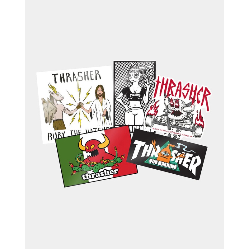 Thrasher X Toy Machine Stickers 5 Pack