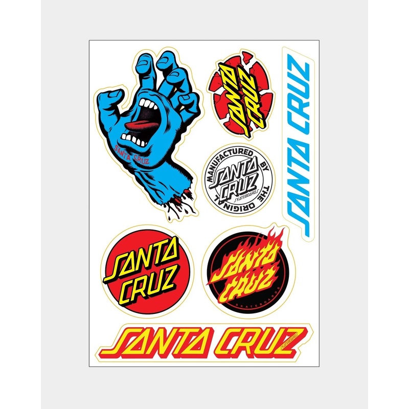 Santa Cruz Screaming Hand Sticker Sheet