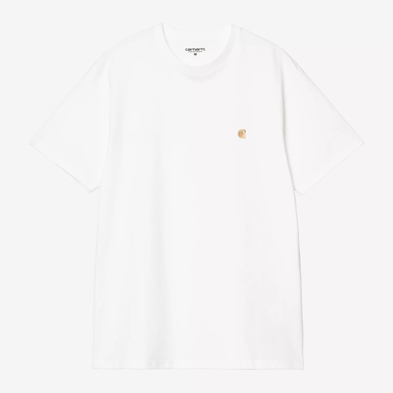 Carhartt WIP – Chase T-Shirt – White / Gold