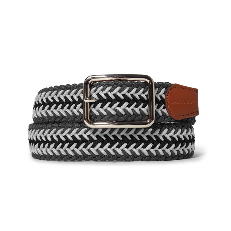 Braided Belt, Charcoal|OSFA