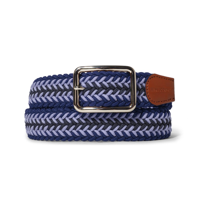 Braided Belt, Navy|OSFA