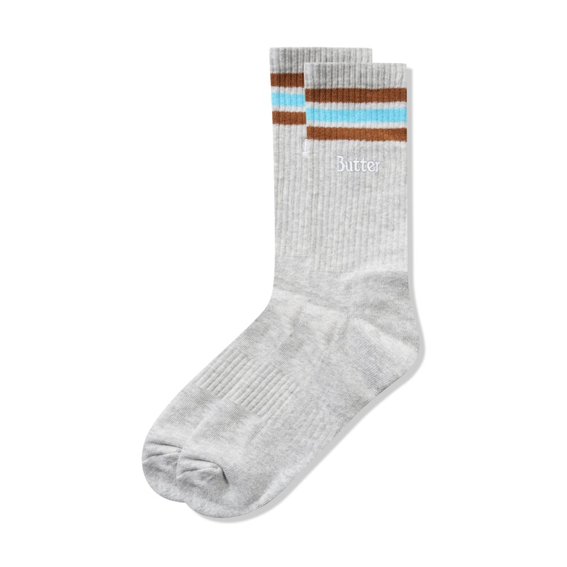 Stripe Socks, Ash|OSFA