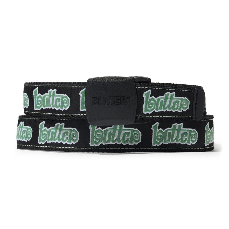 Swirl Woven Belt, Black|OSFA