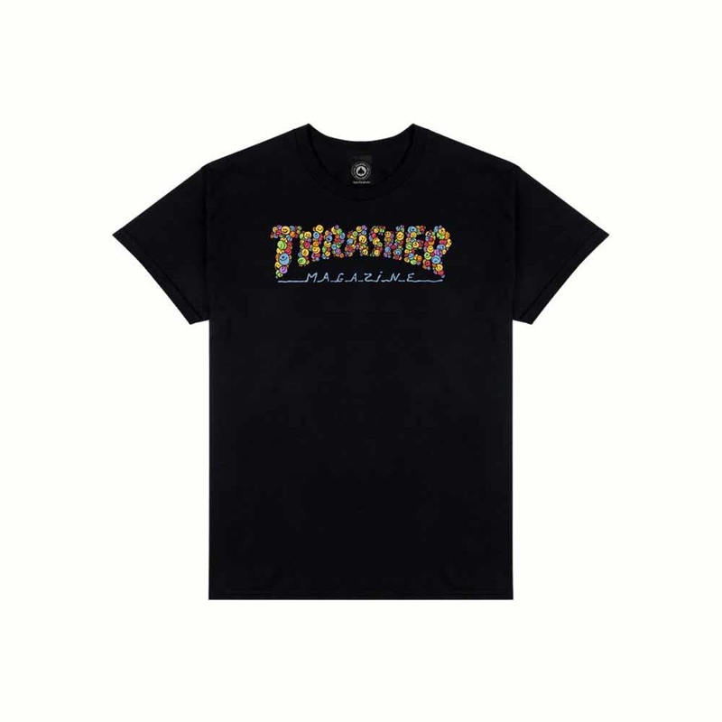 Thrasher Magazine Smile By Spanky T-Shirt Black