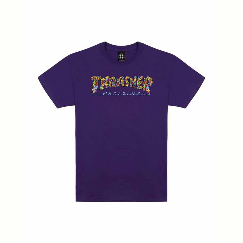Thrasher Magazine Smile By Spanky T-Shirt Purple