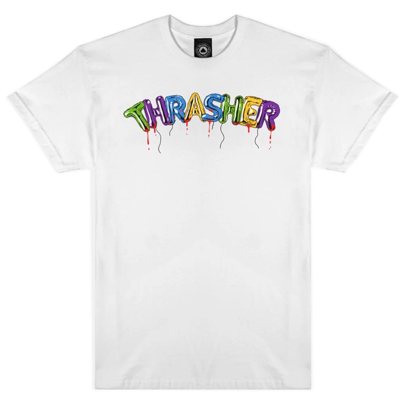 Thrasher Skateboard Magazine Balloons T-Shirt White