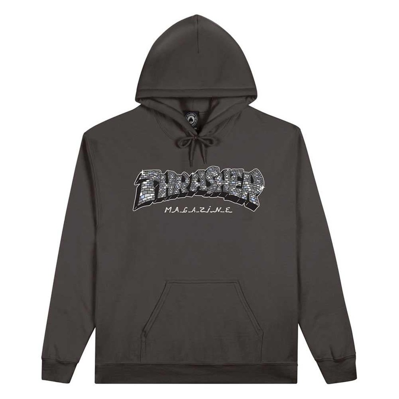 Thrasher Disco By Spanky Hooded Sweatshirt Charcoal
