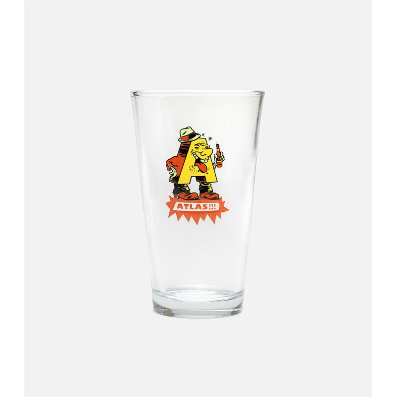 Atlas Special Ways Pint Glass|Yellow/Orange