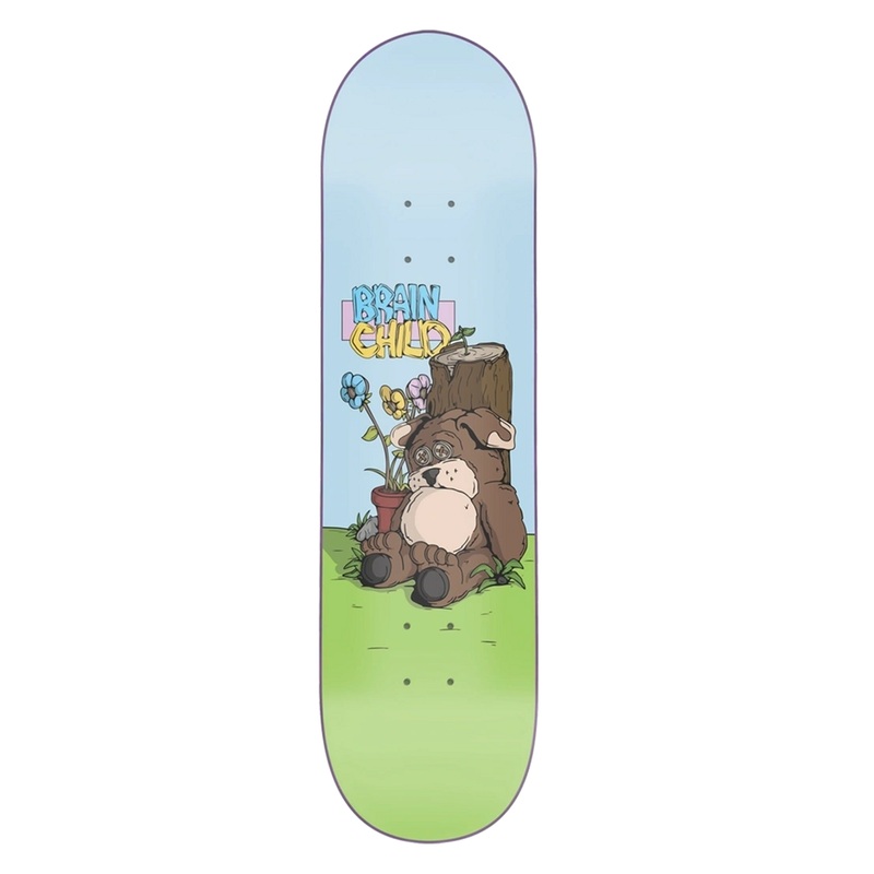 BRAINCHILD SKATEBOARDS TEDDY SKATEBOARD DECK 8.5 INCH WIDE