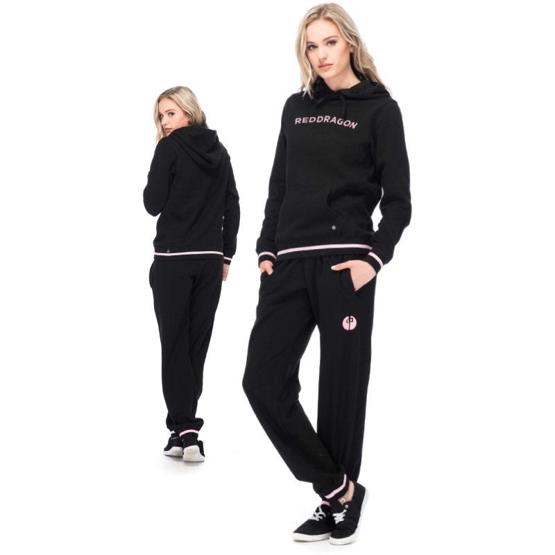 RDS WOMENS HOODIE PULL OVER BERENSON BLACK PINK