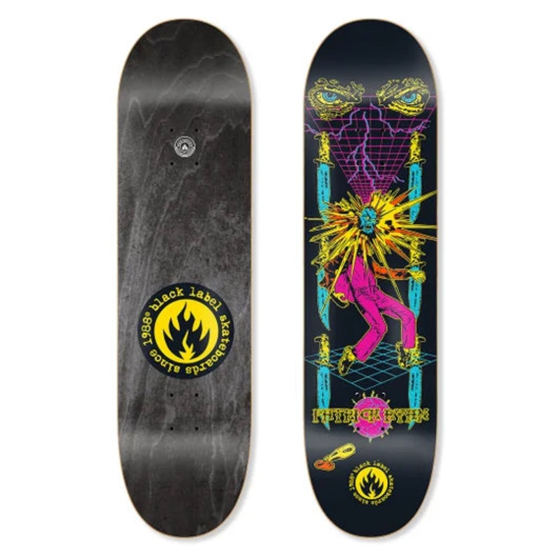 BLACK LABEL SKATEBOARD DECK Patrick Ryan BLACK FUNERAL 8.25