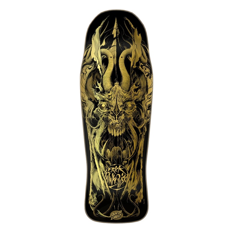 10.34in Winkowski Primeval Gold Santa Cruz Shaped Skateboard Deck