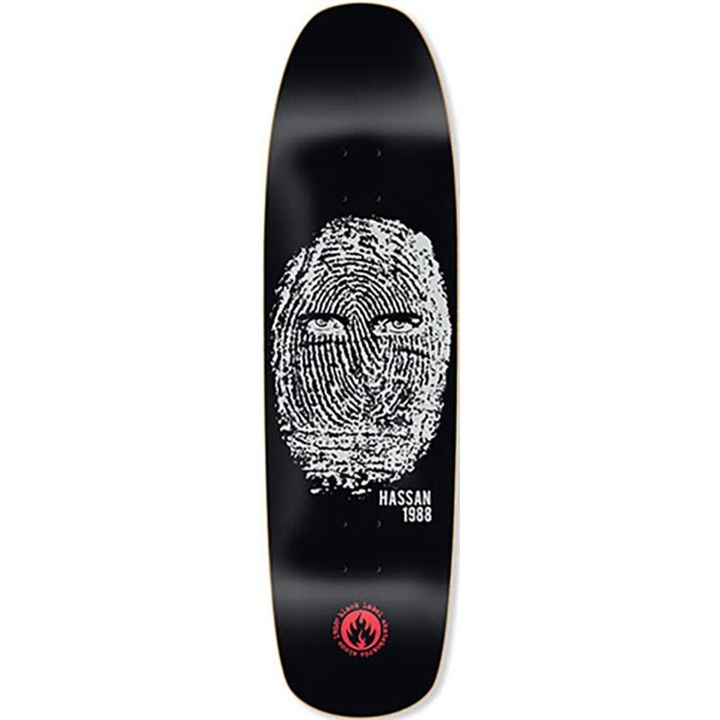 Black Label 8.88 Omar Hassan Thumbprint Shaped Skateboard Deck