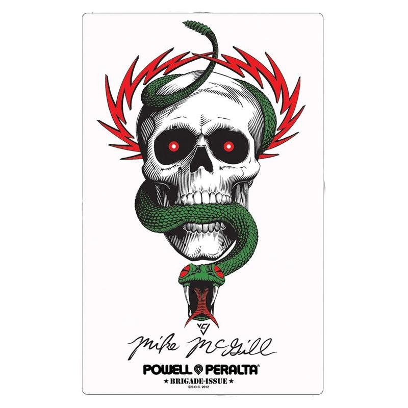 Bones Brigade 6 x 3.375 McGill Skull & Snake Skateboard Sticker