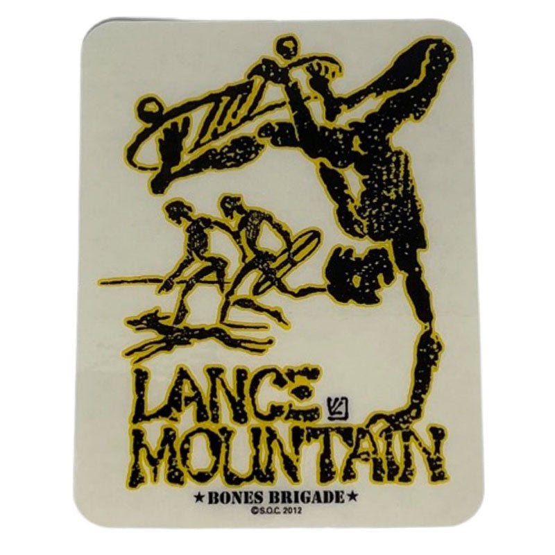 Bones Brigade Mountain Future Primitive Yellow Sticker 4.5 x 3.5