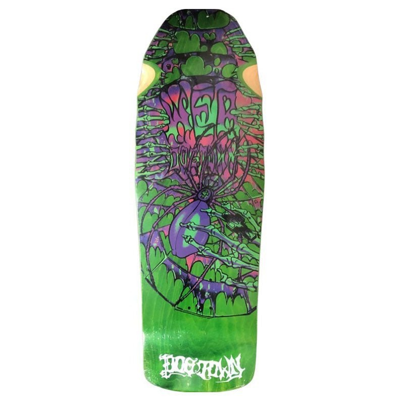 Dogtown 10.25 x 30.825 Web Reissue (GREEN STAIN) Skateboard Deck