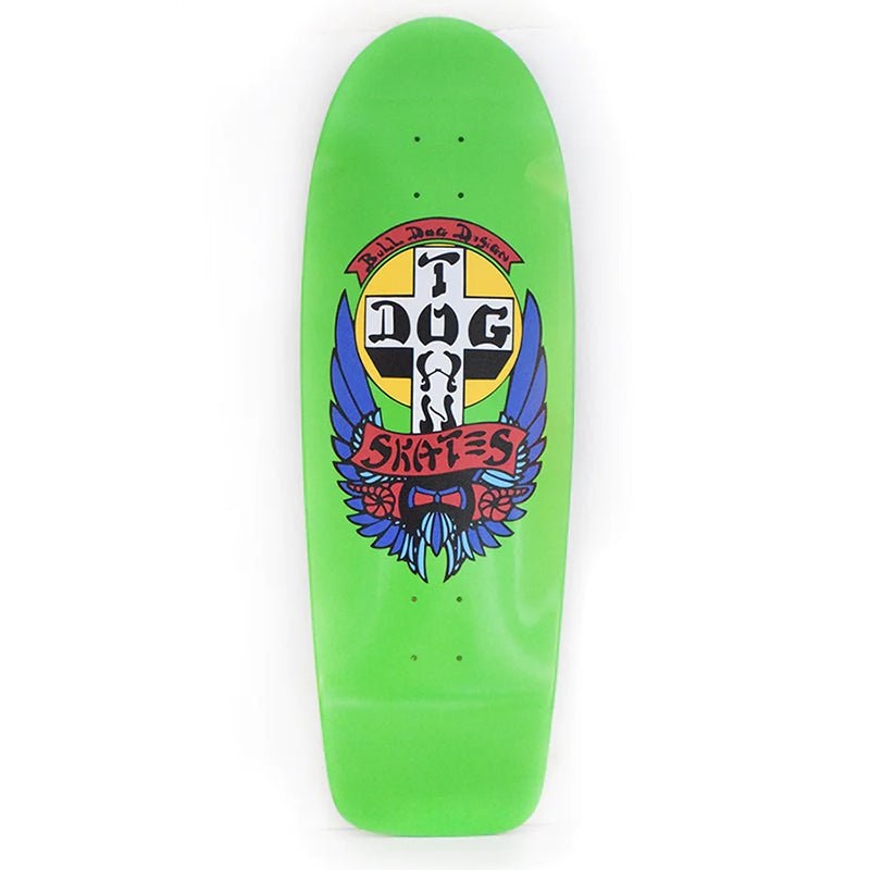 Dogtown 10 x 30.575 OG Bull Dog 70s Rider Lime Green (MODERN CONCAVE) Skateboard Deck