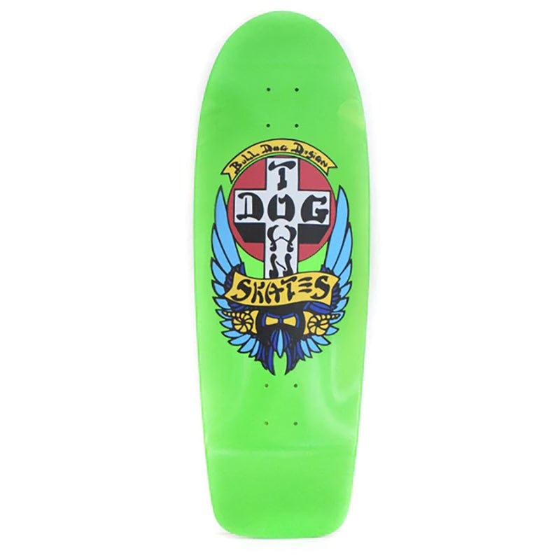 Dogtown 10 x 30 OG Bull Dog 70s Lime Green Classic Skateboard Deck