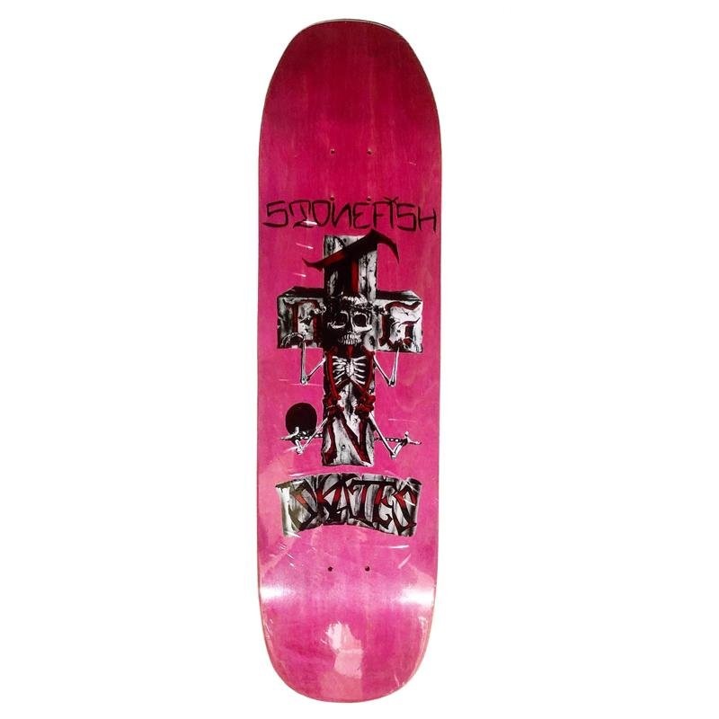 Dogtown 8.25 x 32.2 Stone Fish Pool Purple Stain Skateboard Deck