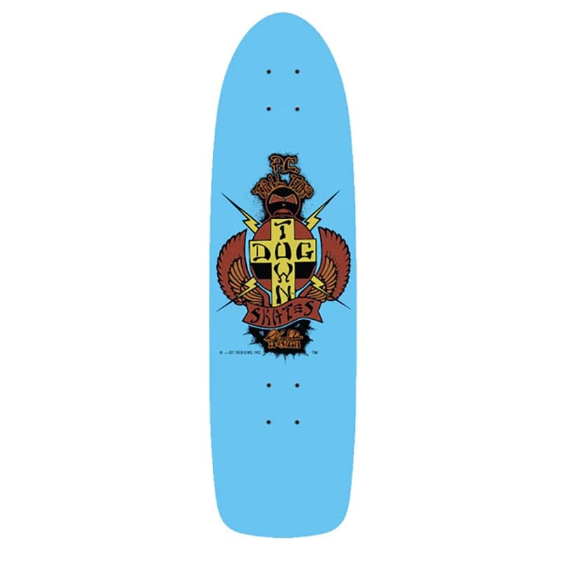 Dogtown 8.375 x 30 OG PC Tail Tap 70s Classic Sky Blue Skateboard Deck