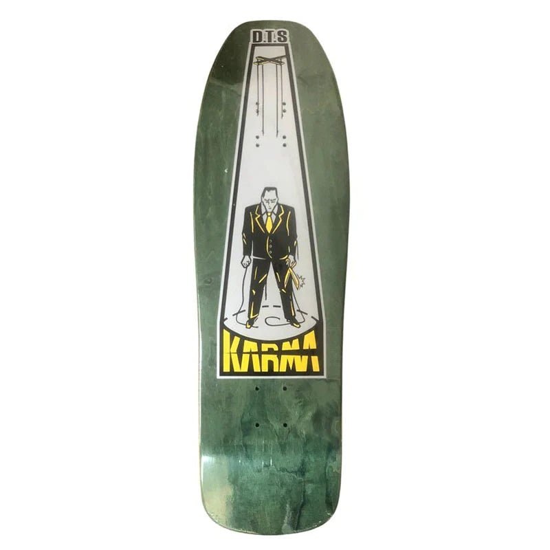 Dogtown 9.625 x 32.375 Karma Tsocheff Puppet (ARMY GREEN STAIN) Skateboard Deck