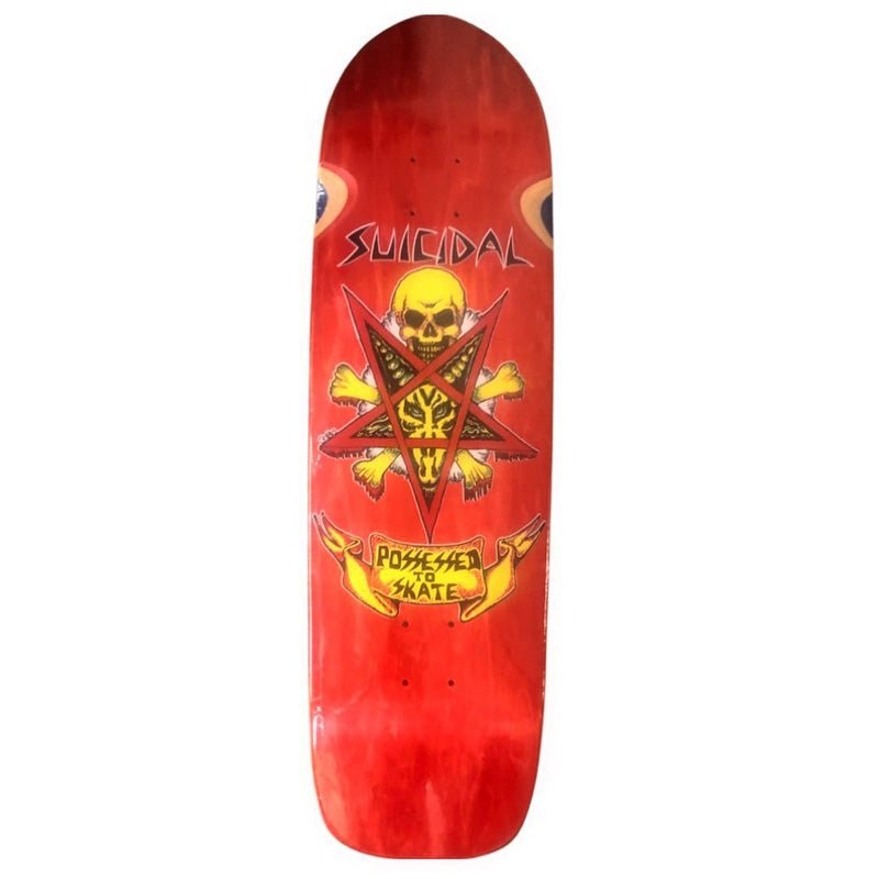 Dogtown 9 x 32.825 Suicidal Skates Possessed to Skate Pool Red Stain Skateboard Deck