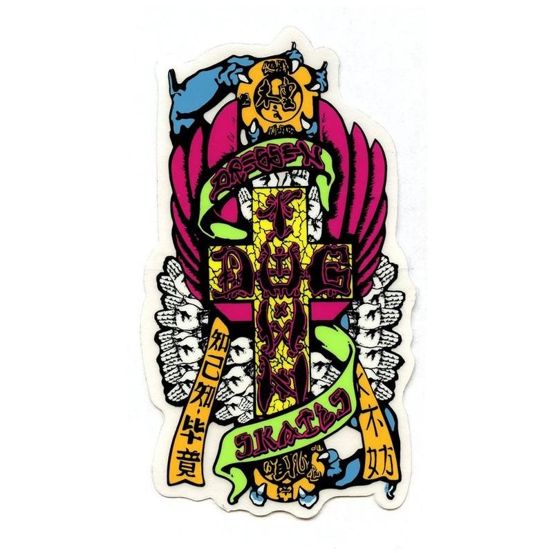 Dogtown Skateboards 4 Tall Sticker Eric Dressen Hands