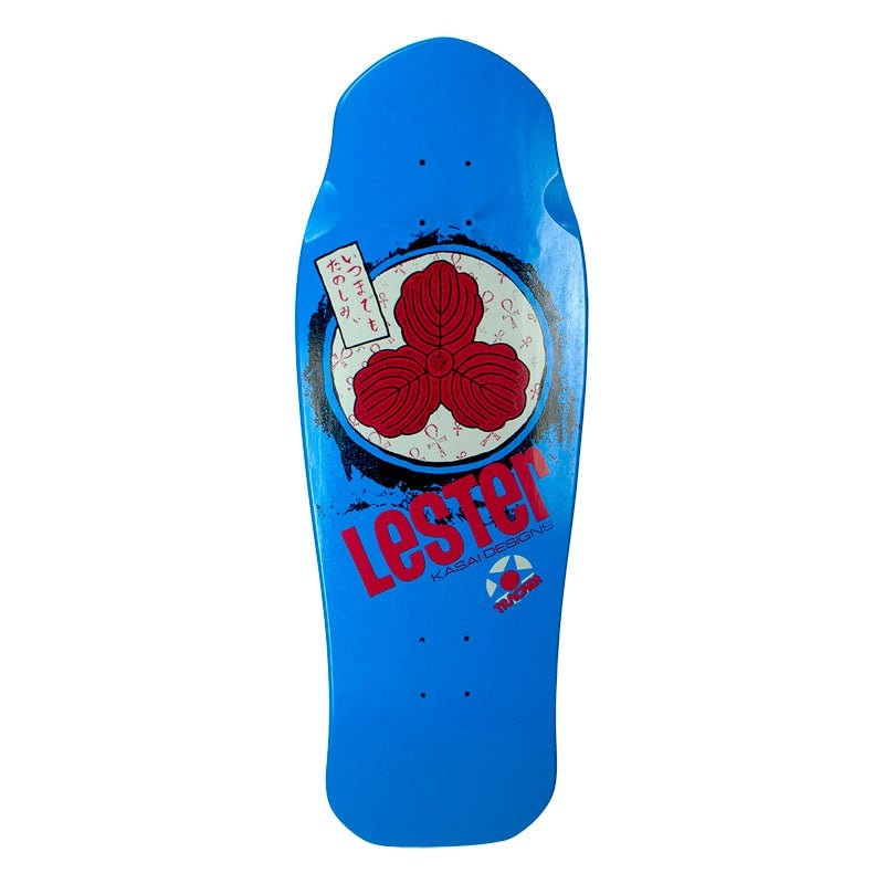 Tracker 10.3/8 x 30.5 Lester Kasai Oak Leaf Blue Skateboard Deck
