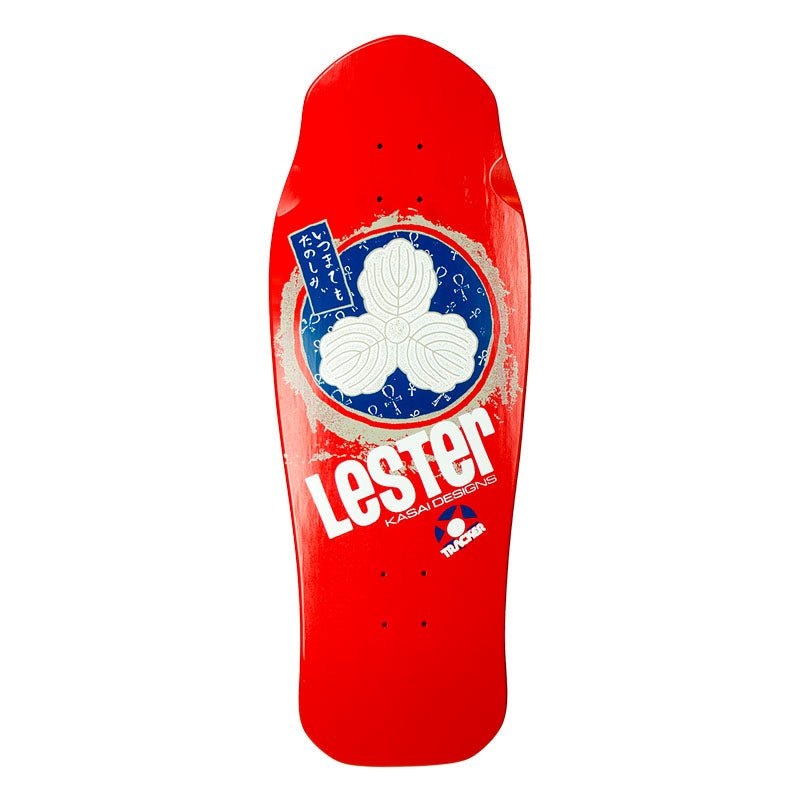 Tracker 10.3/8 x 30.5 Lester Kasai Oak Leaf Red Skateboard Deck