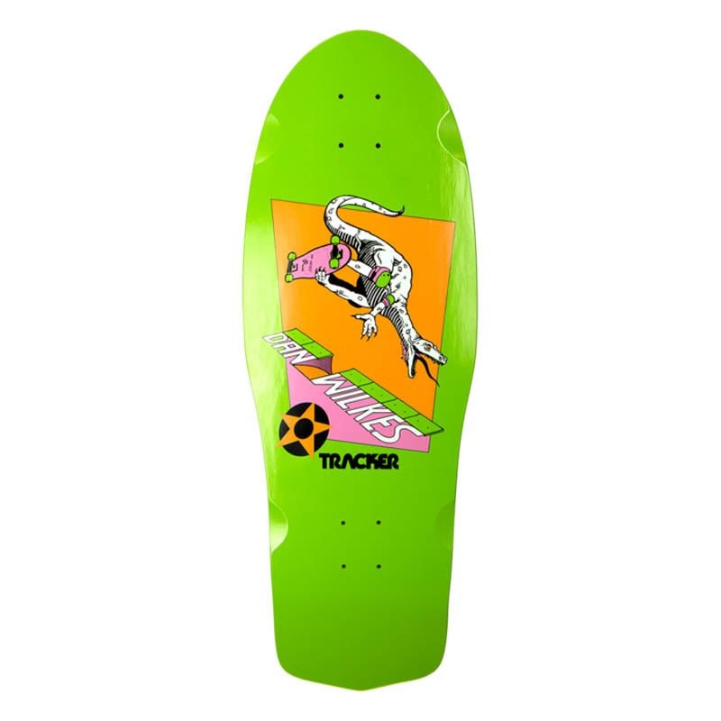Tracker 10.5 x 31 Dan Wilkes Raptor Re-issue Lime Skateboard Deck