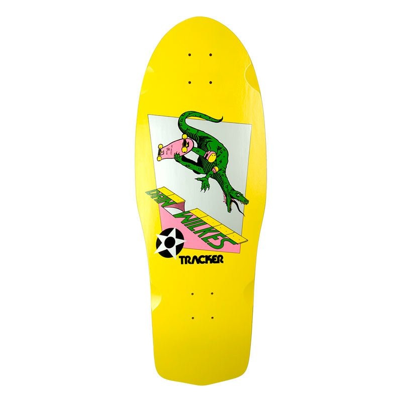 Tracker 10.5 x 31 Dan Wilkes Re-issue Yellow Skateboard Deck