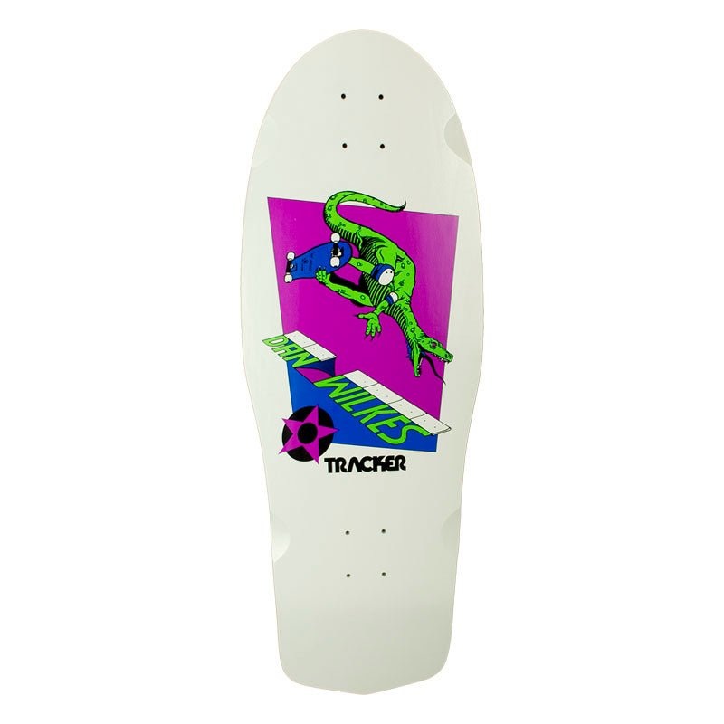 Tracker 10.5 x 31 Dan Wilkes White Skateboard Deck