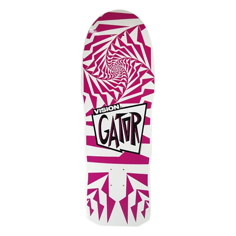 Vision 10.25 x 29.75 Gator II White Pink Skateboard Deck