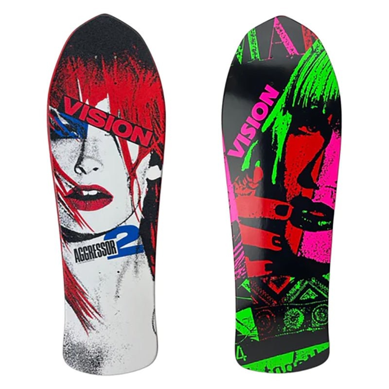 Vision 10.25 x 30.5 Double Take Aggressor Double Pleasure Skateboard Deck